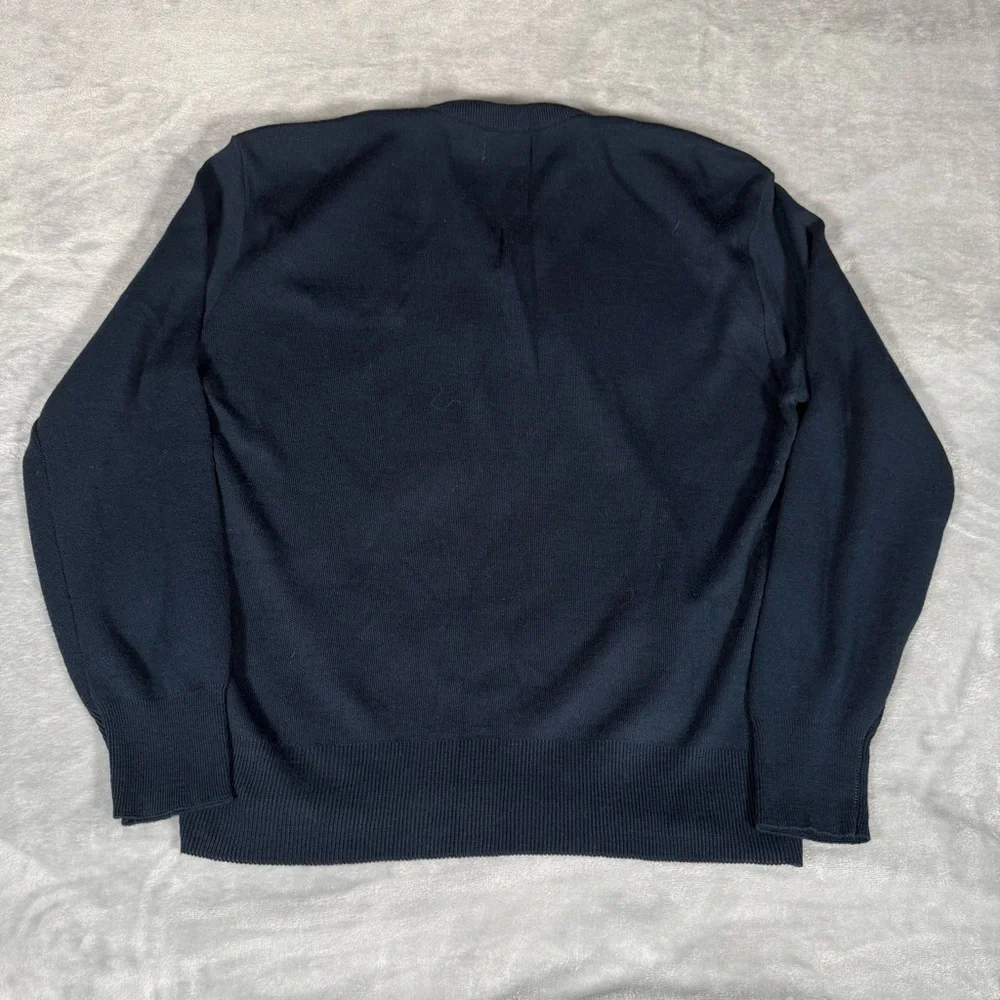 Vintage NFL Superbowl XXIII V Neck Sweater Mens L Acrylic Miami Florida 1989 80s